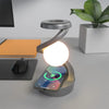 Aluminum Alloy Decompression Hypnosis Rotary Gyro Fingertip Kinetic Levitating Spinner RGB Ball Lamp with Wireless Phone Charger